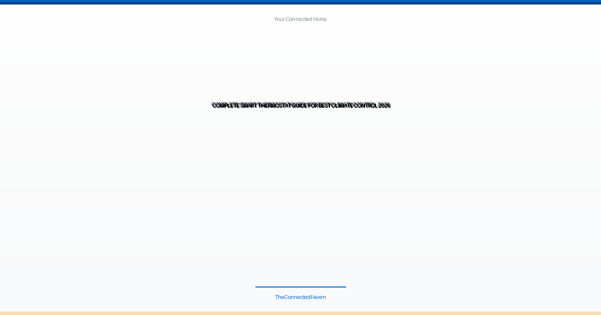 best smart thermostats for climate control