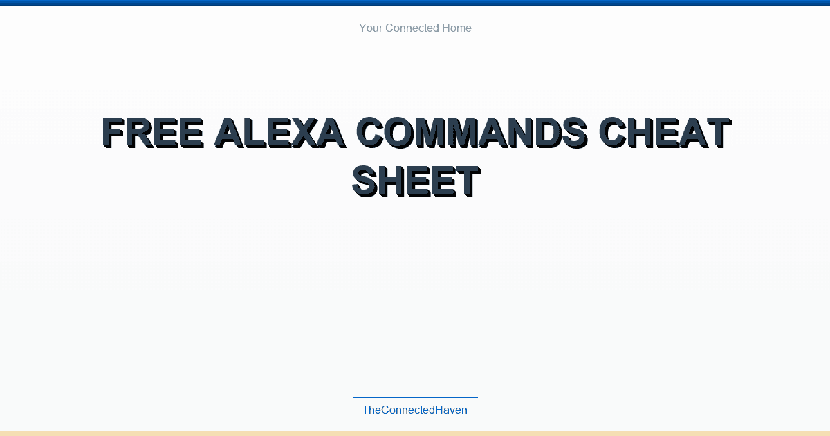 Free Alexa Commands Cheat Sheet