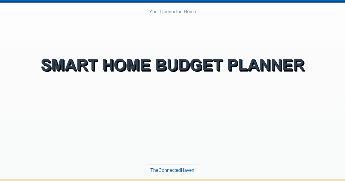 Smart Home Budget Planner
